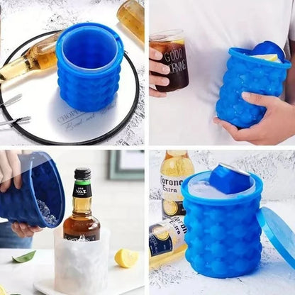 1Pc-Silicone Ice Maker Bucket Wine Ice Cooler Beer Portable Cabinet Space Saving Drinking Whiskey Freeze Kitchen Tools