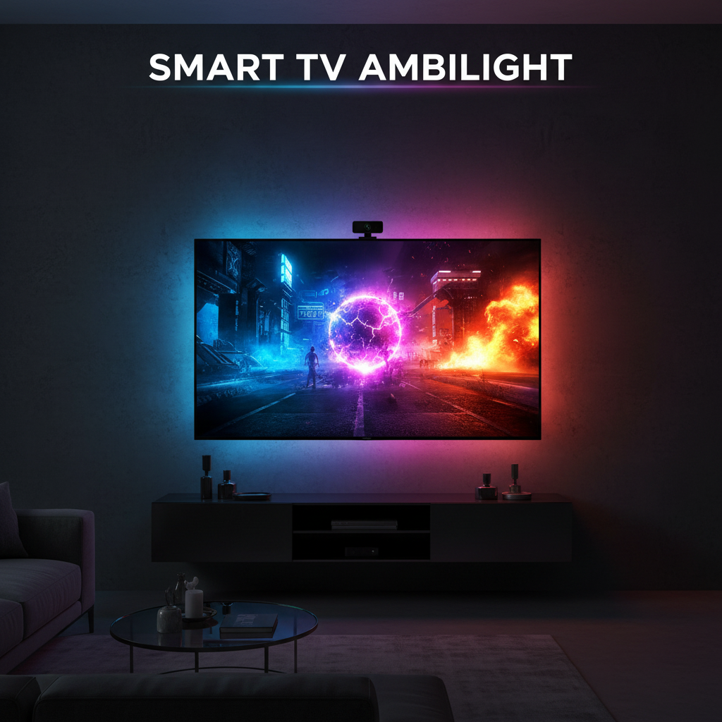 Smart TV Ambilight Living Room Scene